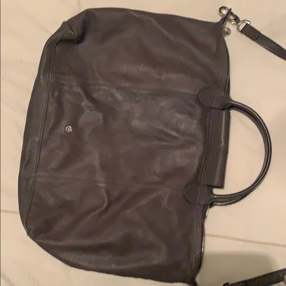 Longchamp large le pliage cuir in medium grey! - Picture 6 of 6